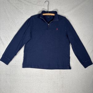 Polo Ralph Lauren 1/4 Zip Sweatshirt Men’s Size M Estate Rib Navy Blue